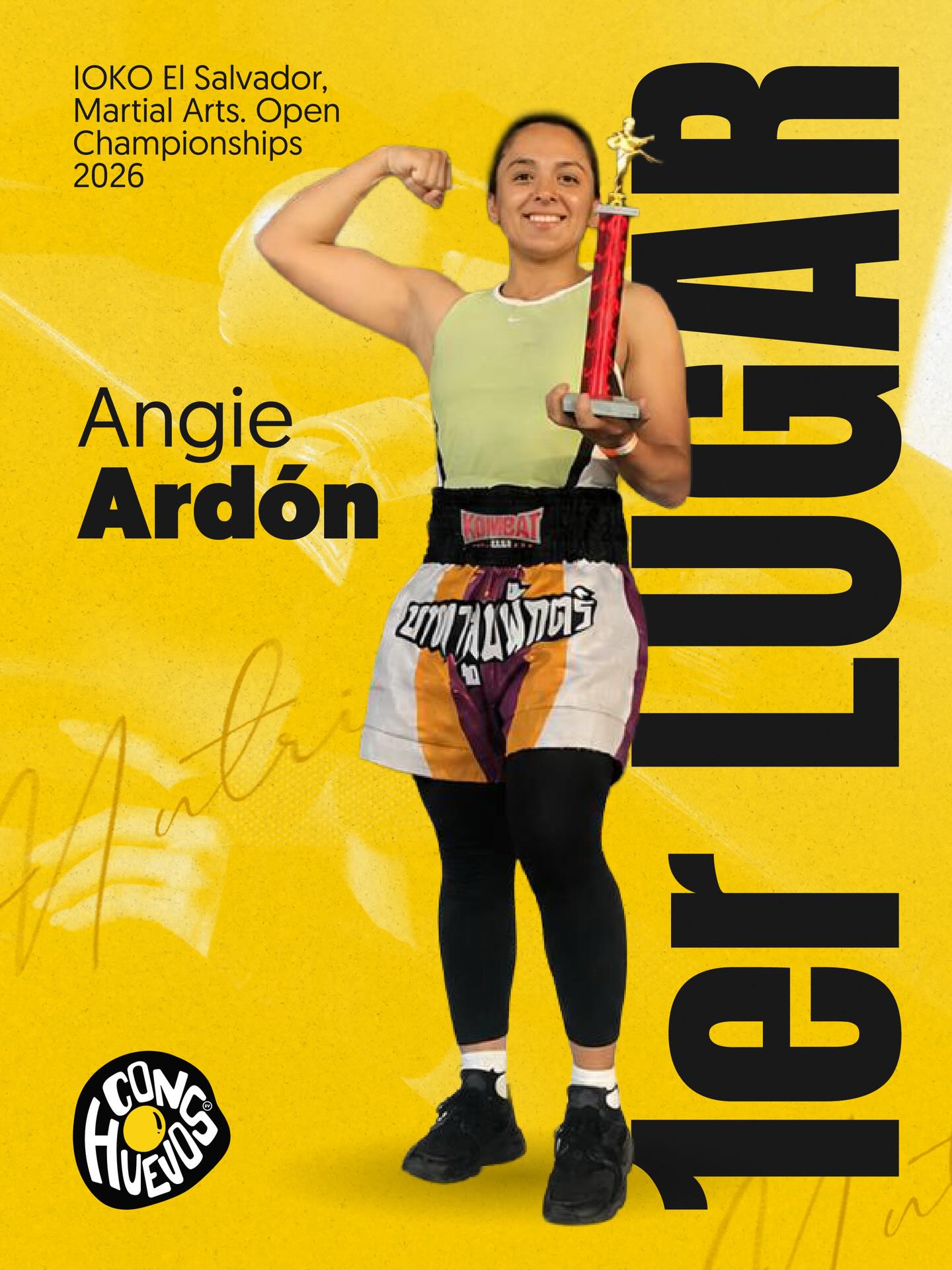 Felicidades a la nutrí del mes, Angie Ardón, por su primer lugar en IOKO El Salvador, Martial Arts. Open Championships 2026.

Gracias por demostrarnos que con una buena nutrición y con huevos, podemos llegar lejos 🙌🏼🤩🍳✨