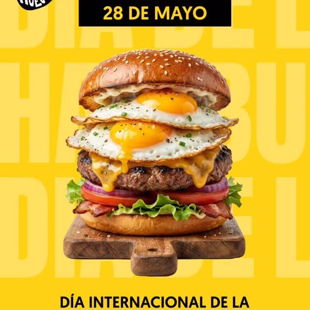 Las hamburguesas con huevos saben mejor 😋 feliz día internacional de la hamburguesa 🍔 🍳✨