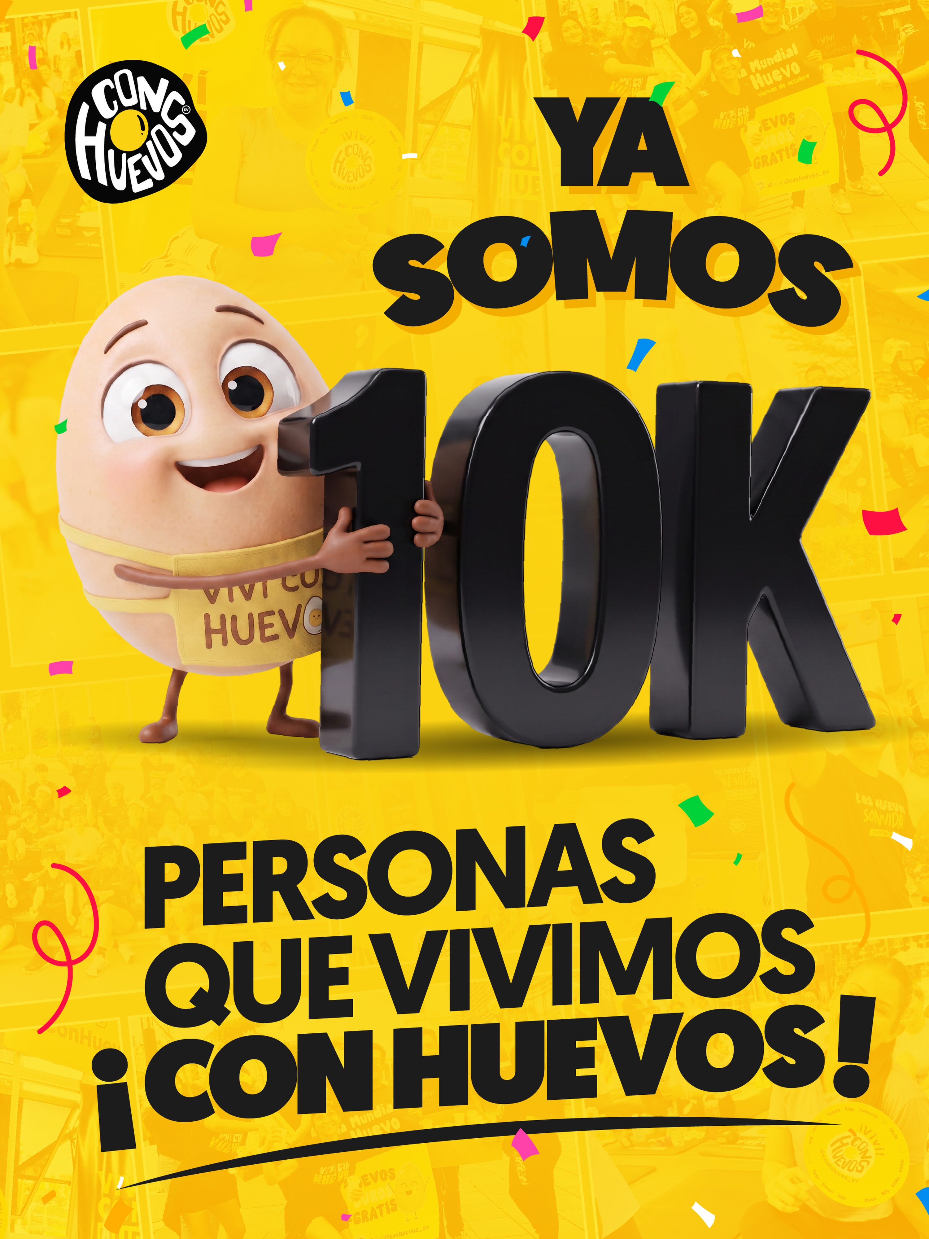 Gracias a todos por ser parte de este movimiento 😎✨🍳 vamos por más educación, nutrición y actividad física, para ser cada día más saludables, CON HUEVOS ✨🍳