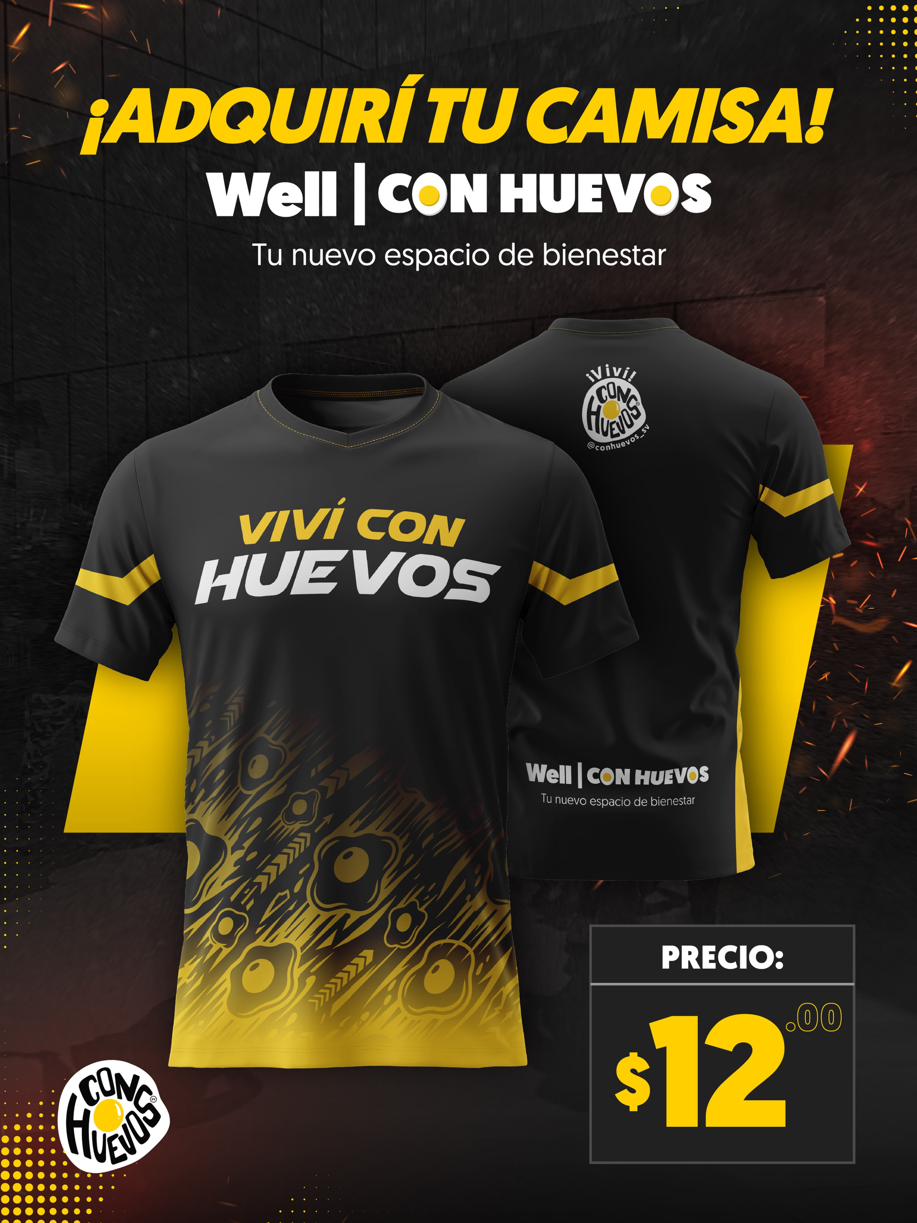 Si eres de los que nunca falta a WELL| CON HUEVOS, no podes dejar pasar esta oportunidad 😎✨🤩 nuestra primera camisa oficial, para tus entrenos y clases de baile. Solicítala a través de un mensaje directo.
Precio $12.00