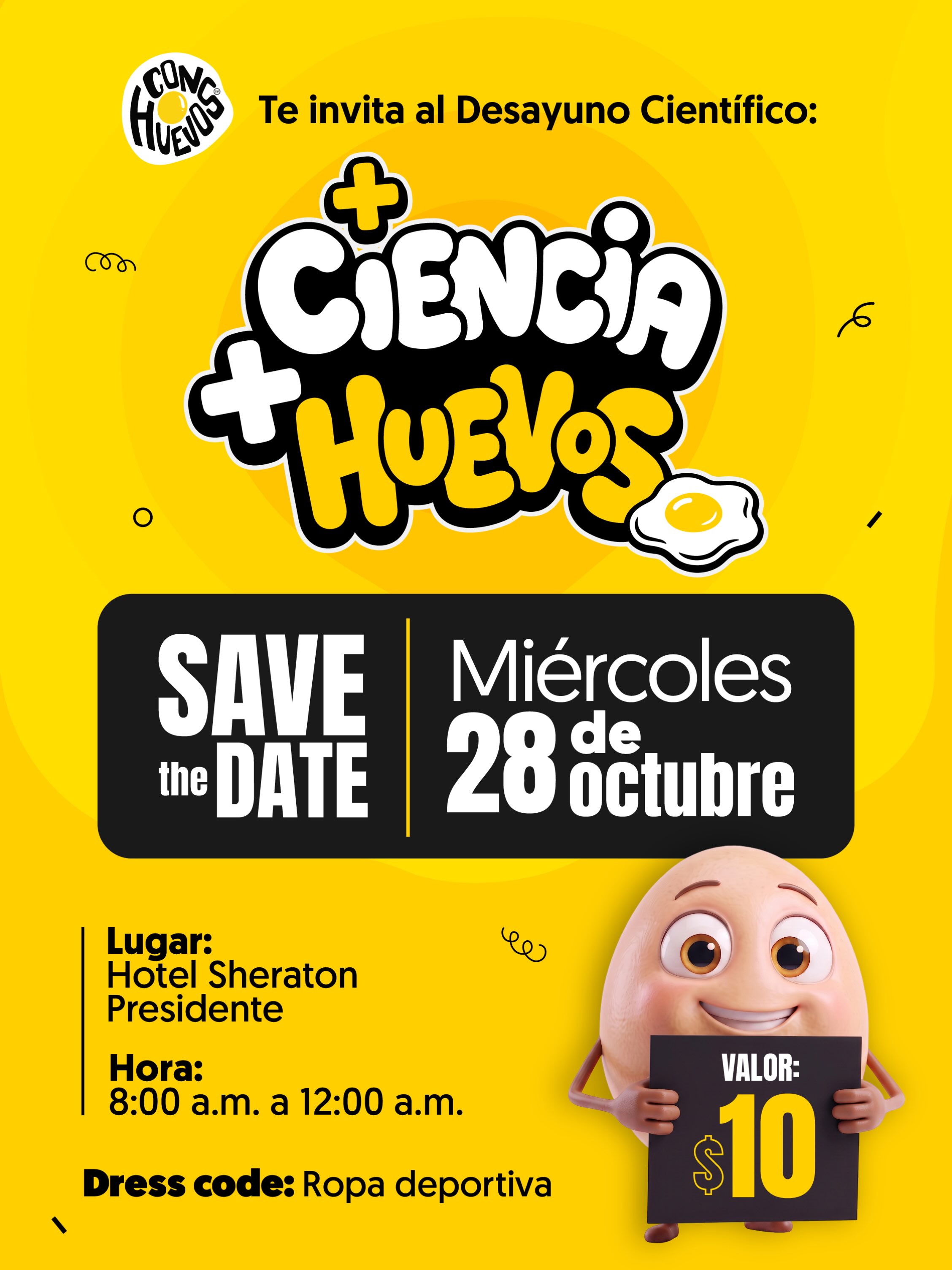 Seguimos celebrando en conmemoración del Día Mundial del Huevo 🤩🍳✨ y querremos que tú seas parte de nuestro próximo evento.

Pendiente de nuestras redes, para más detalles ☺️🙌🏼