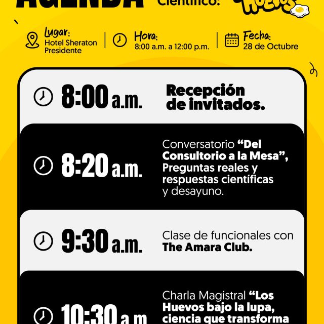 😎🍳✨ estamos listos para recibirte y disfrutar nuestro desayuno científico, junto a las marcas patrocinadoras 🙌🏼

Pon la alarma, prepara tu ropa deportiva y tus ganas de nutrirte con huevos 🍳🍳🙌🏼✨